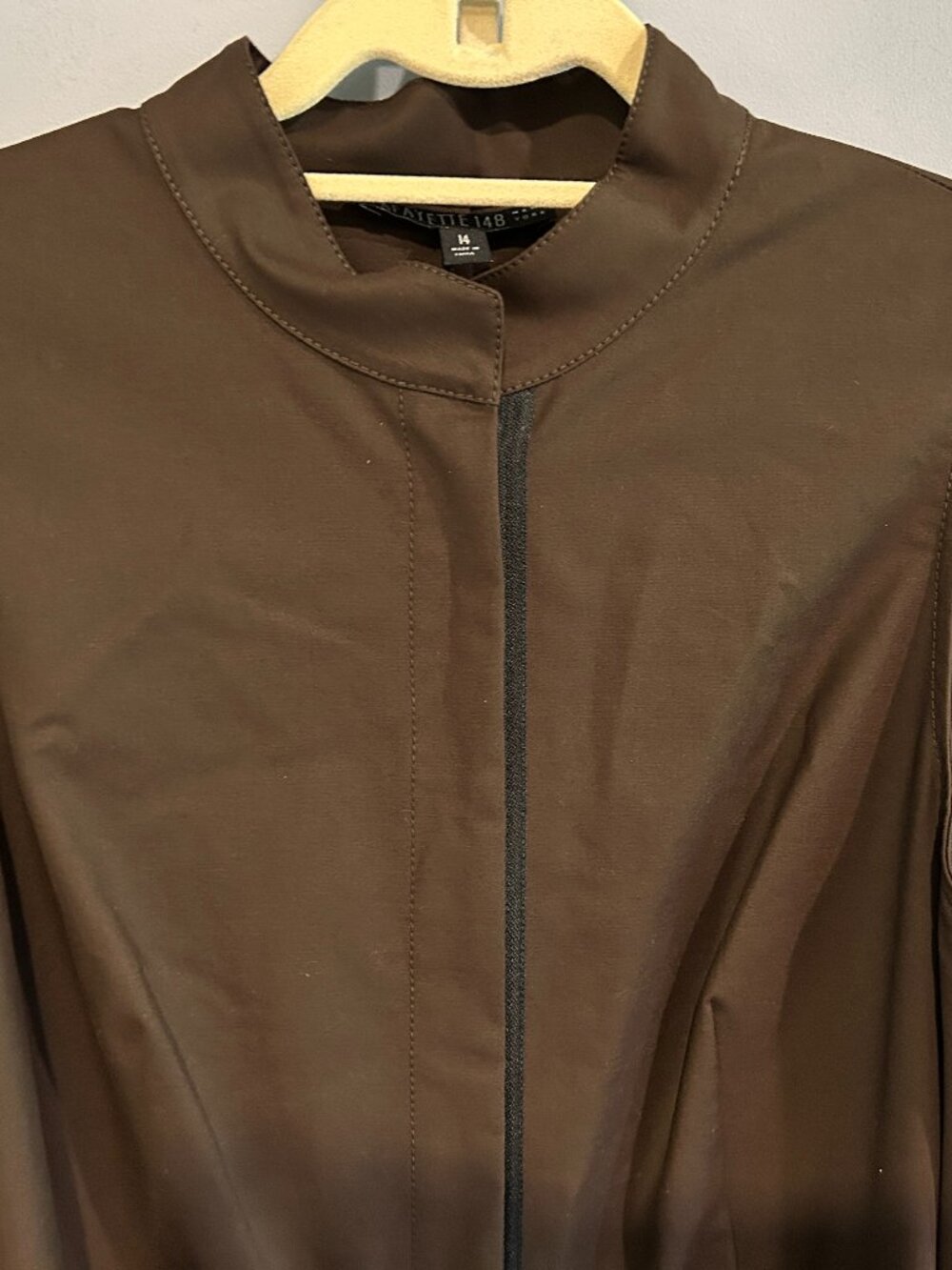 Lafayette 148 New York Brown Sleeveless Midi Dress, Belted, Size 14